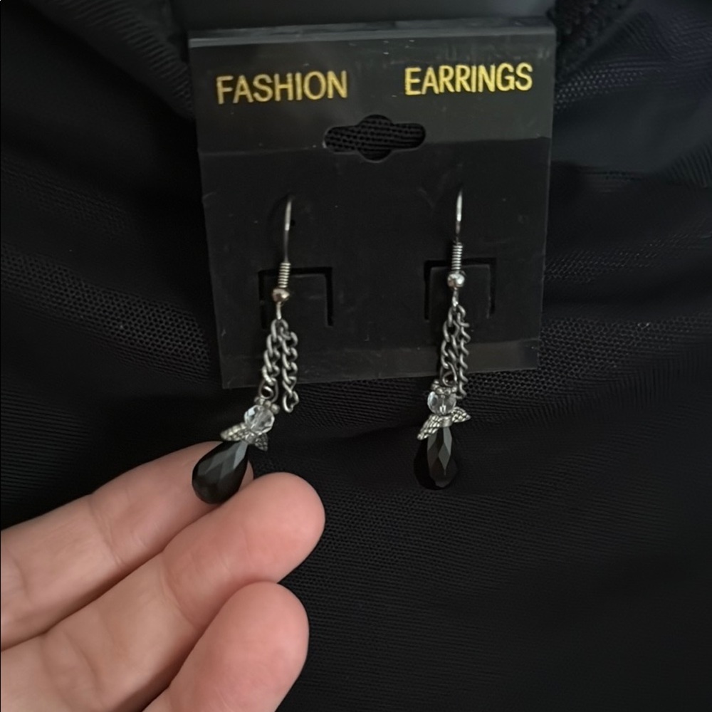 Elegant Black Drop Earrings